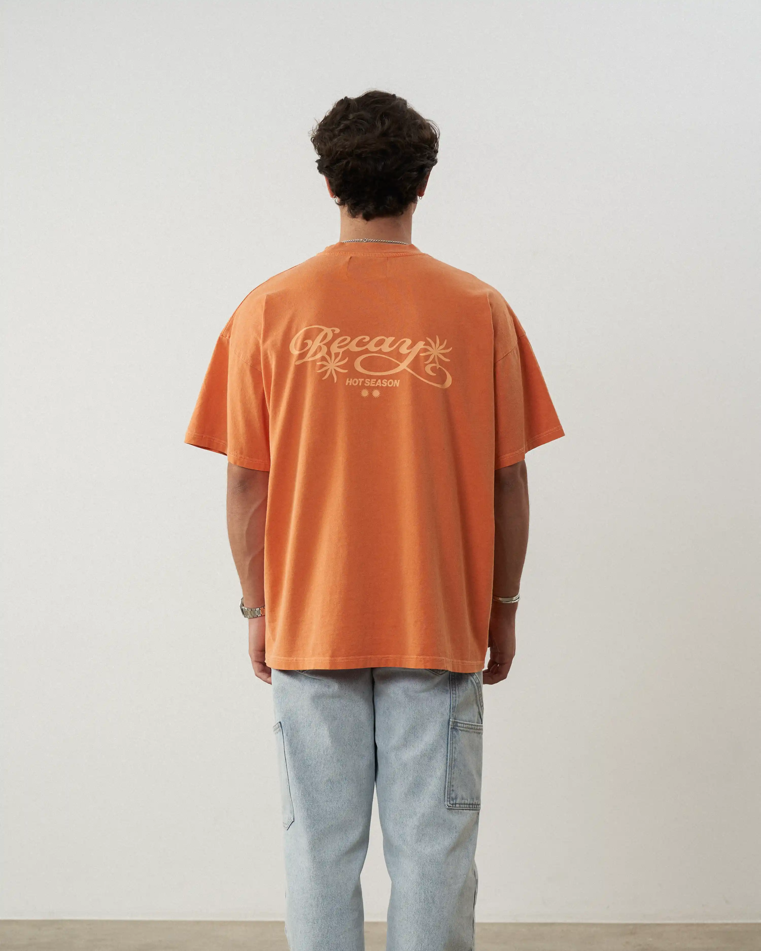 Flowers T-Shirt Orange - Image 3