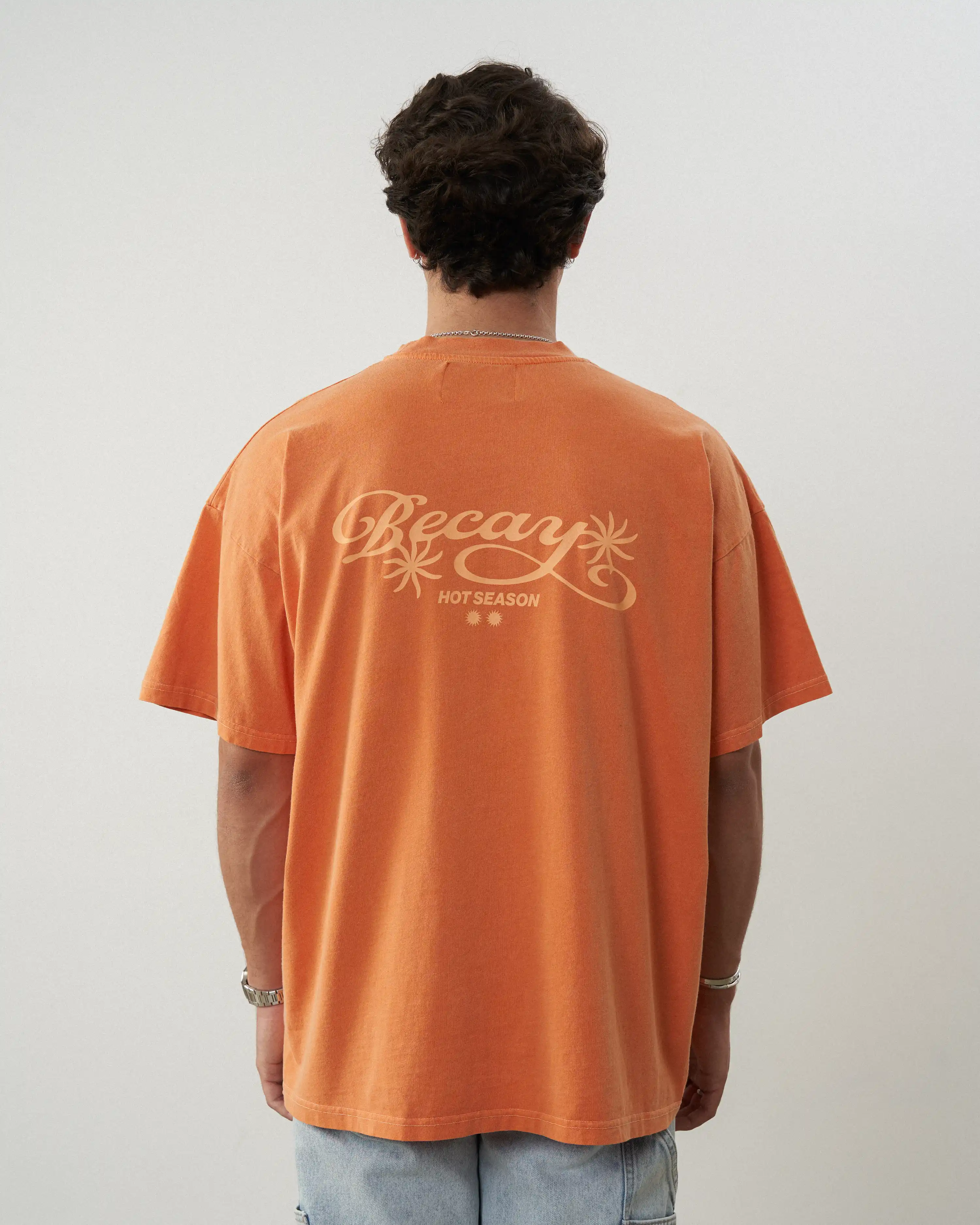 Flowers T-Shirt Orange - Image 4