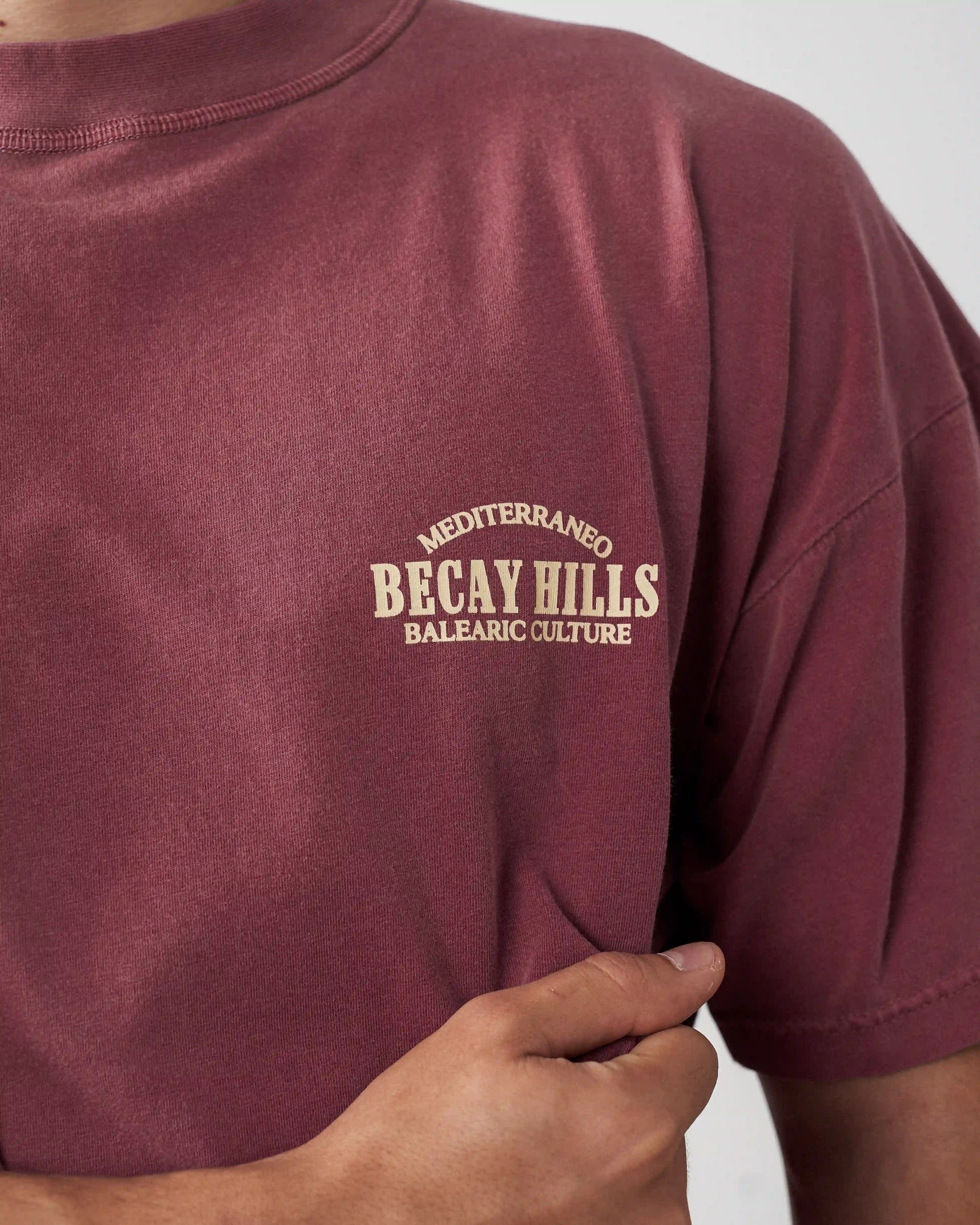 Hills T-Shirt Wine - Image 6