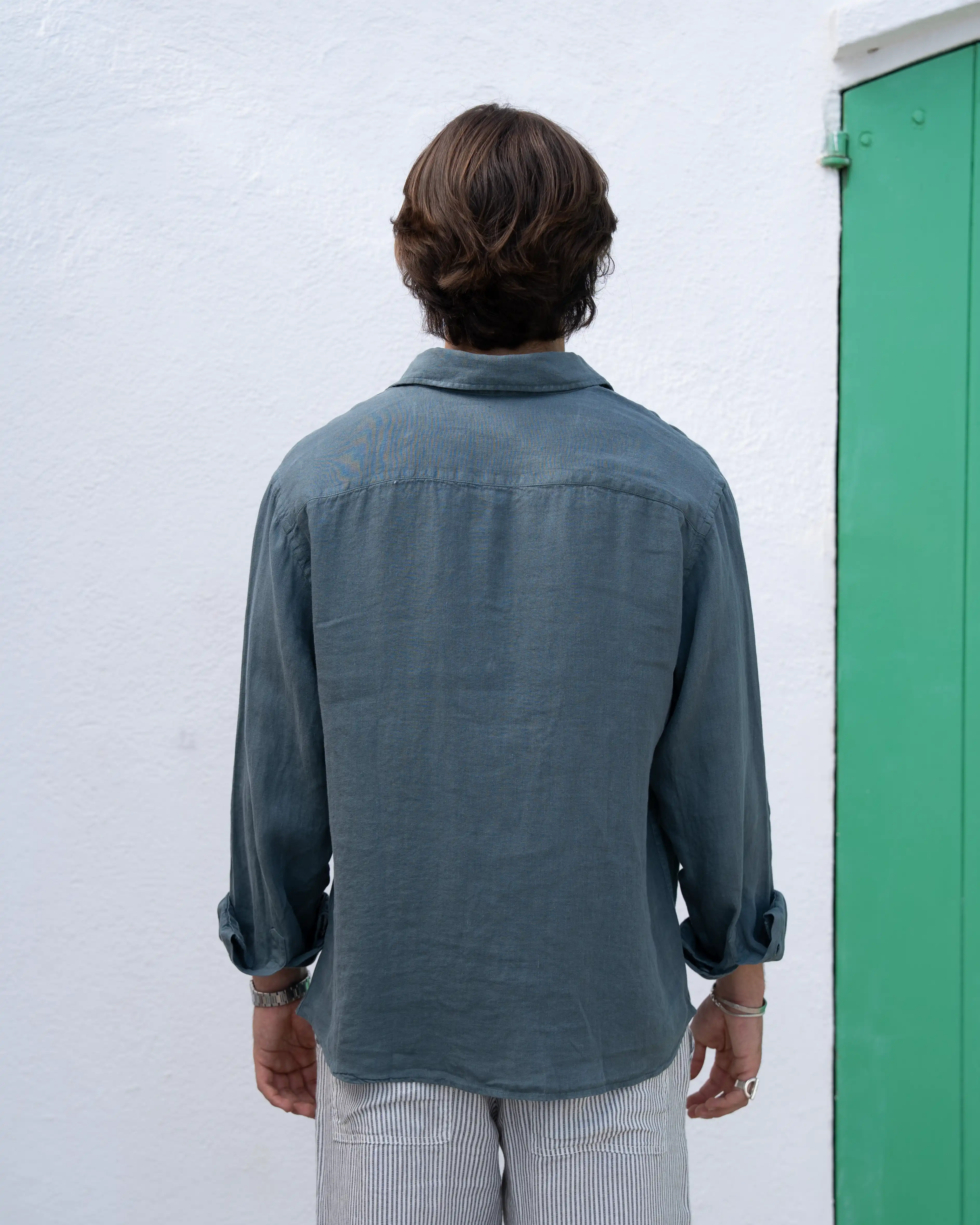 Linen Shirt Green - Image 5